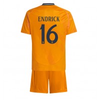 Camisa de time de futebol Real Madrid Endrick #16 Replicas 2º Equipamento Infantil 2024-25 Manga Curta (+ Calças curtas)